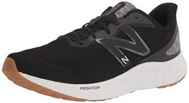 New Balance Men's Fresh Foam Arishi V4 Running Shoe, Black/Silver Metallic/Gum 2, 10.5 Medium US