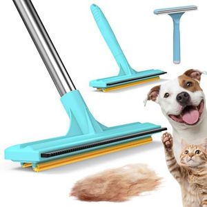 BoxZone 3 In 1 Carpet Rake for Pet Hair Removal with Long & Short Handle and Rubber Detail Brush, Carpet Brush for Pet Hair, Deep Cleaning Pet Hair Removal Broom for Carpets Couches Rugs Bed Furniture