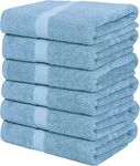 Utopia Towels [6 Pack Bath Towel Set, 100% Ring Spun Cotton (24 x 48 Inches) Medium and Highly Absorbent Quick Drying Towels, Premium Towels for Hotel, Spa and Bathroom (Sky Blue), (UT0577)