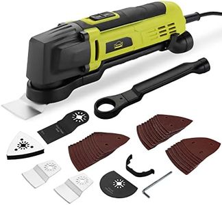 DEWINNER Oscillating Multi-Tool, Detail Sander for Drill Attachment,Sanding Kit, a Mini Saw & Grinder, Scraper and Grout Remover, Variable Speed Universal Fit Accessory