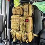 MAIKER Tactical Seat Back Organizer, Upgrade Tactical Vehicle Panel Organizer with 5 Detachable Molle Pouch, Universal fits for Most Cars