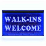 120017 Walk-Ins Welcome Barber Shop DVD Store Display LED Light Neon Sign