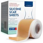 VENDEX Reusable Easy-Tear Scar Remover Transparent Medical Silicon Gel Sheet Tape Roll Use For Surgery, C-section, Burn, Acne, Keloid, Thyroid (1.6" x 60")