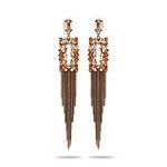 YouBella Jewellery Earings Crystal Tassel Handmade Earrings for Girls and Women (Brown)