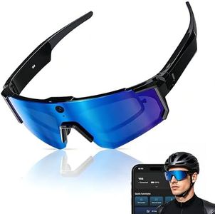 Osawalla 2026 Latest AI Smart Glasses with Camera, 8MP HD Running Sunglasses for Men & Women, Open-Ear Audio, AI Voice Assistant, Video Recording, Interchangeable Lenses, Sports Camera Glasses