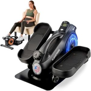 FlexStride Portable Under Desk Elliptical Exercise Machine-Motorized Pedal Exerciser for home workout, Tone Muscles, Energy Boost - Mini Foot & leg exerciser while sitting for seniors with Fitness App