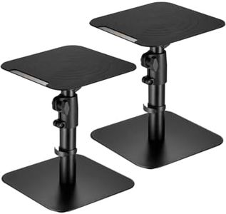 mywall HS31L - Soporte Universal de Mesa para Altavoces (inclinable +/-15°, con una Carga de hasta 15 kg, 2 Soportes), Color Negro