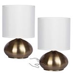 Catalina Lighting 18581-001 Caden Catalina 2 Pack Brass Touch Mini Accent Lamps One Size