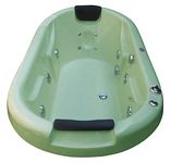 MADONNA Intimate 6 ft Drop-in Acrylic Massage Bath Tub with Whirlpool Massage and Back Massager System (Green)