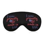 I Made in USA Sleep Mask Lightweight Blindfold Eye Mask for Sleep with Adjustable Strap for Men Women