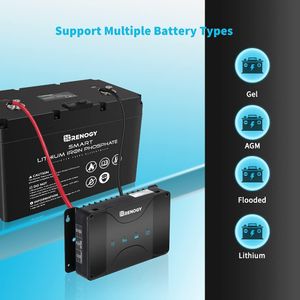 Renogy 12V 50A DC-DC Battery Charger – Dual Input for RV, Marine