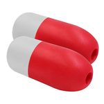 Deep Water Float, Red/White, 5x11, 2 Pack