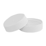 North Mountain Supply 38mm White Plastic Screw Caps with F217 Foam Liner - Pack of 15 Leak Proof Lids