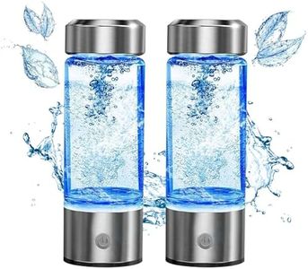 Bouteille Riche en Hydrogène Eau Portable, 430ML Générateur D'hydrogène en 3 Minutes Anti Âge, USB Bouteille d'eau Sans Fil, Fabricant D'eau D'hydrogène, pour Voyages, Maison,Bureau (2 Pièces)