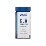 Applied Nutrition CLA L Carnitine & Green Tea - Natural Energy from CLA Conjugated Linoleic Acid, Fat Burning Blend Supplement, Support Weight Management, 100 Veggie Softgels - 50 Servings