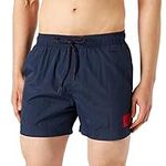 HUGO Men's Dominica Swim Trunks, Dark Blue405, M