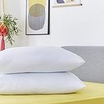 Snug Just Right Pillows 2 Pack – Pair of Fluffy Soft Medium Support Hotel Bed Pillows for Back and Side Sleepers – Hypoallergenic and Machine Washable – Pack of 2