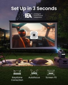 Anker NEBULA Mars 3 Outdoor Portable Projector – 1000 ANSI Lumens, Android TV, 5hr Battery