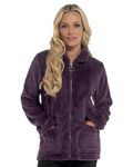 Undercover Waffle Fleece Zip Bed Jacket LN1693 Purple 14-16