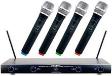 VocoPro VHF-4005 4 Channel Rechargeable VHF Wireless Microphone System, Includes Receiver and 4X Microphones - Channel 2