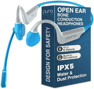 Puro Sound Labs PuroFlex Kids Bone Conduction Headphones – Bluetooth 5.3 Wireless, Volume Limited with Built-in Mic, Ideal for School, Running & Sports, IPX5 Waterproof Kids Open Ear Headphones, Teal