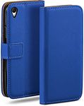 MoEx Flip Case for Sony Xperia Z3, Mobile Phone Case with Card Slot, 360-Degree Flip Case, Book Cover, Vegan Leather, Royal-Blue