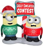 Gemmy 6Ft. Tall Christmas Inflatable Minions in Ugly Sweaters Indoor/Outdoor Holiday Decoration