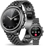 2026 Rotating Bezel Smart Watch for Men with Bluetooth Call, Heart Rate, Blood Pressure, SpO2, Sleep Monitor, Waterproof Round Watch with Encoder Knob, 1.32" AMOLED Display, Compatible Android and iOS