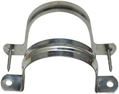 Amanaote Stainless Steel 2.4 Inches Diameter Tube Strap Tension Clip Pipe Clamp(Pack Of 8 Sets)