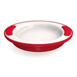 Ornamin Keep Warm Plate Ø 25 cm Red Melamine (model 201) | keep warm dish, thermo dish, melamine plate, non-slip plate