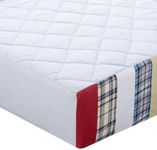 Bacati - Aidan Plaids and Stripes Boys Quilted Changing Pad Cover