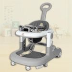 Infantso Vibe & Drive (2-in-1) 360° Premium Baby Walkers for 6-24 Months, Push Walker with Height Adjustment, Switchable Food-Toy Tray/Baby Activity Walker for Kids with Bouncer, Brake-Speed Control