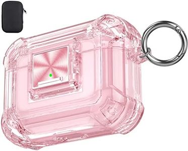 Valkit Compatible Airpods Pro 2/1 Case Clear with Lock, Soft TPU AirPod Pro Case Shockproof Protective Cover with Keychain iPods Pro Skin for Airpods Pro 2nd/1st Generation Case for Men Women