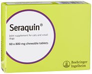 Seraquin Veterinary Joint Supplement with Turmeric for Cats and Small Dogs - 60 x 800 mg Chewable Tablets