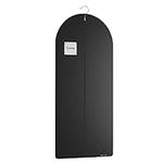 Black Garment Bag for Travel and Storage with Zipper for Suits Tuxedos Dresses and Coats 24 inch x 54 inch