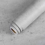 LaCheery Plastered Effect Concrete Wallpaper Industrial Peel and Stick Grey Concrete Contact Paper Decorative Wall Paper Bubble Free Roll for Bedroom Garage Tool Room Bathroom Counters 40CM x 8M