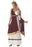 California Costumes Women's Roman Empress Costume,White/Burg