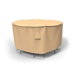 Budge Sedona Patio Bar Table & Chairs Combo Cover, Tan, Large