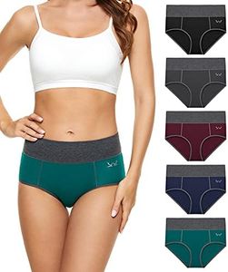 Benirap Womens Underwear Soft Cotton Hipster Panties Breathable Briefs 5 or 6 Pack