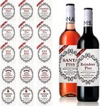 Pipihome 15Pcs Christmas Funny Novelty Bottle Labels, Novelty Joke Bottle Labels, Christmas Party Wine Bottle Label Stickers Party Decorations, Santa Champagne Bottle Stickers (A)