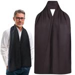 Adult Bib Scarf - Fashionable Alternative to Adult Bibs | Machine Wash & Dry | Soft Micro Suede Fabric Clothing Protector, Shirt Protectors for Adults (Black Onyx, Regular)