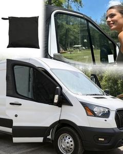 MELIPRON Magnetic Van Window Screens with Internal Locking System, 42" x 29" Universal Fit for Sprinter, Ford Transit & Most Vans (Pair), No-See-Um Bug Netting for Camping & Van Life Accessories