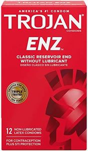 Trojan ENZ Natural Latex Non-Lubricated Condoms - 12 Count