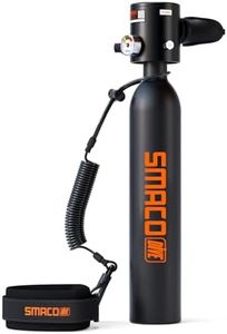 SMACO Mini Scuba Tank 0.5L Handheld Diving Tank Reusable Lung Air Tank Diving Cylinder for Underwater Exploration Emergency Rescue Boat Cleaning Backup Air Source Pony Bottle S300