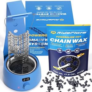 RideFlare Bicycle Chain Wax Melting System – Mess-Free, Efficient Chain Waxing Pot with Precise Temperature Control and Ultra Low Friction Chain Wax for Quiet, Clean Drivetrains