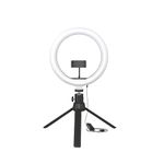 Amazon Basics 10-inch Ring Light with Tripod Stand | 3 Color Modes | 10 Brightness Settings | 360° Rotation | Suitable for Mobile Phones & Camera, YouTube, Photoshoot, Videography and More