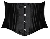 SHAPERX Women's 26 Steel Boned Corset Short Torso Heavy Duty Waist Trainer Corset, SZ1934-Black-S