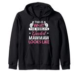 MawMaw Gift: World's Greatest MawMaw Zip Hoodie