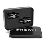 Thinvik Bike Pedal Extenders, Titanium Alloy Extended Pedal Spacer for 9/16 inch Bike Pedals, Pedal Extensions - Extended 20mm/ 0.79in