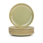 Shay Quarter Plates Set of 6, Pista | Glossy Finish | Ceramic Snack Plates | Snacks Plates Set of 6 | Dessert Plates | Snack Plate | Small Plates (Quarter Plate, Pista)